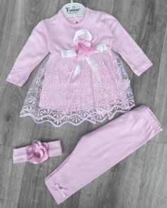 Комплект Findik «Розочка» розовый, девочка 3-6-9 месяцев