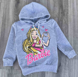 Батник «Barbie» серый, девочка 2-3-4-5 лет