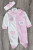 Человечек Annora «Сердечки» розовый, девочка 0-3-6 месяцев, фото