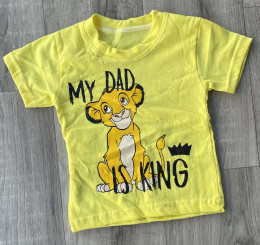 Футболка "My dad is king" жовтий, хлопчик 1-2-3-4-5 років