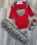 Комплект Murat «Сердечко Лео» красный, девочка 3-6-9-12 месяцев, фото