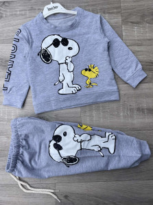 Костюм Murat «Snoopy» серый, мальчик 6-9-12-18 месяцев
