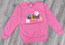 Реглан Pembix «Be kind» рожевий, дівчинка 8-9-10-11-12 років