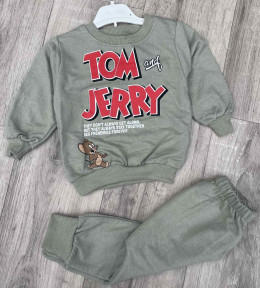 Костюм Mimiico «Tom and Jerry» хаки, мальчик 9-12-18-24 месяцев