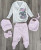 Комплект Dubilno «Зайка» розовый, девочка 0-3 месяцев, фото