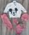 Комплект Dubilno "Mickey" кораловий, дівчинка 0-3 місяців, фото