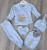 Комплект Findik «Ведмедики» блакитний, хлопчик 3-6 місяців, фото