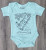 Боди Findik «Зайка» бирюзовый, унисекс 3-6-9-12 месяцев, фото