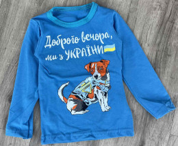 Реглан «Ми з України» блакитний, хлопчик 2-3-4-5 років
