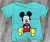 Футболка «Mickey» бірюзовий, хлопчик 6-9-12-18 місяців, фото