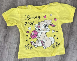 Футболка "Bunny girl" жовтий, дівчинка 6-9-12-18 місяців