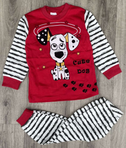 Пижама Supermini «Cute Dog» красный, мальчик 1-2-3 года