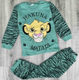 Пижама Supermini «Hakuna Matata» зелёный, мальчик 4-5-6 лет