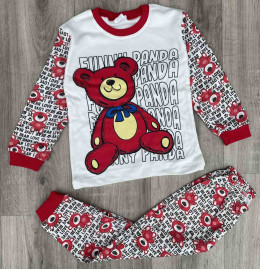 Пижама Supermini «Мишка» красный, мальчик 4-5-6 лет