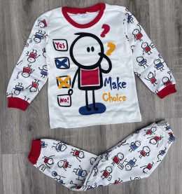 Пижама Supermini «Make Choice» красный, мальчик 4-5-6 лет