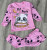 Пижама «Hi! Panda» розовый, девочка 1-2-3-4-5 лет, фото
