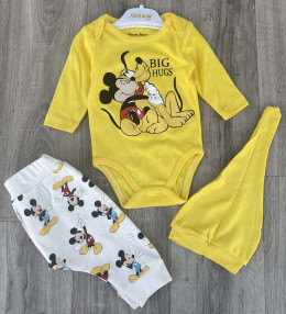 Комплект Dream «Mickey» жовтий, хлопчик 3-6-9-12 місяців