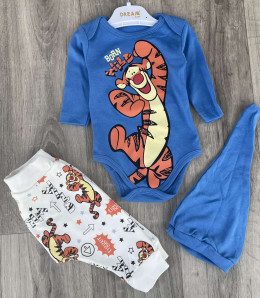 Комплект Dream «Тигр» синій, хлопчик 3-6-9-12 місяців