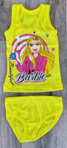 Комплект «Barbie» жёлтый, девочка 1-2-3-4-5 лет