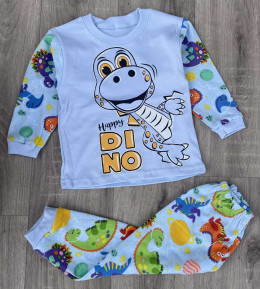 Пижама «Dino» голубой, мальчик 1-2-3-4-5 лет