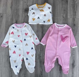 Человечек Midirik «Сердечки» микс цветов, девочка 3 месяца