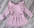 Платье «Рюши» пудра, девочка 1-2-3-4 года, фото