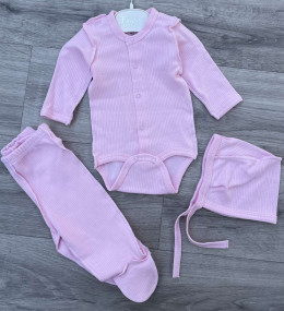 Комплект Findik "Однотонний" рожевий, дівчинка 0-3-6 місяців