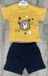Костюм Partner «Bear» жовтий, хлопчик 9-12-18-24 місяців