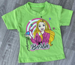 Футболка «Barbie» зелений, дівчинка 1-2-3-4-5 років