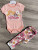 Комплект Teddy «Skye Bloom» персиковий, дівчинка 3-6-9-12 місяців, фото