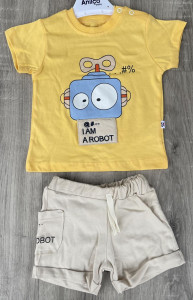 Костюм Anilco «Robot» жовтий, хлопчик 6-12-18-24 місяців