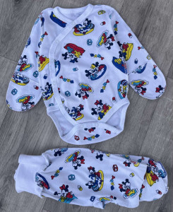 Комплект «Mickey Baby» молочный, мальчик 0-3 месяцев