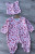 Чоловічок Maibella "Серця" рожевий, дівчинка 0-3-6-9 місяців, фото