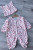 Чоловічок Maibella "Серця" персиковий, дівчинка 0-3-6-9 місяців, фото