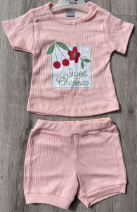 Костюм Herry Baby «Sweet Cherries» персиковый, девочка 6-9-12-18 месяцев