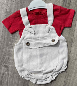 Боди+футболочка Ronix «Кармашек» красный, мальчик 9-12-18-24 месяцев