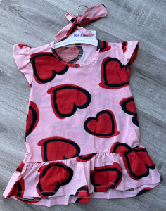 Сукня Mir Bebe "Серця" рожева, дівчинка 2-3-4-5-6 років