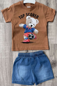 Костюм Minitini Baby «Top Scorer» коричневий, хлопчик 1-2-3-4 роки