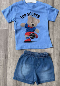 Костюм Minitini Baby «Top Scorer» голубой, мальчик 1-2-3-4 года