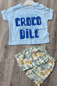 Костюм Bebellom «Crocodile» блакитний, хлопчик 6-9-12-18 місяців