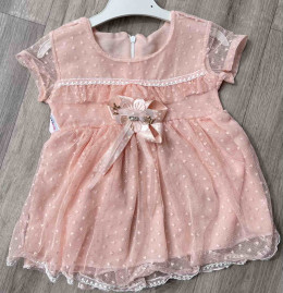 Платье Esicix «Цветочек» персиковый, 12-18-24-36 месяцев