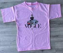 Футболка "Vogue" рожева, дівчинка 5-6-7-8 років