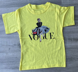 Футболка "Vogue" жовта, дівчинка 5-6-7-8 років