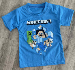 Футболка «Minecraft» блакитний, хлопчик 1-2-3-4-5 років