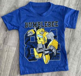Футболка «Bumblebee» синій, хлопчик 1-2-3-4-5 років