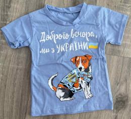Футболка «Ми з України» блідо-блакитний, хлопчик 1-2-3-4-5 років
