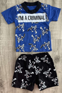Костюм "I'm a criminal" синій, хлопчик 1-2-3-4-5 років