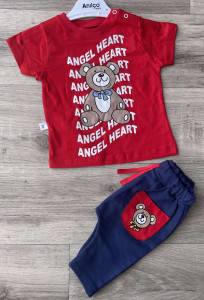 Костюм Anilco «Angel heart» красный, мальчик 6-12-18-24 месяцев