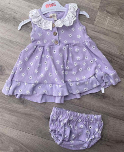 Платье Baby Wood «Цветочки» сиреневый, 9-12-18-24 месяцев