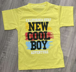 Футболка "New Cool Boy" жовтий, хлопчик 5-6-7-8 років